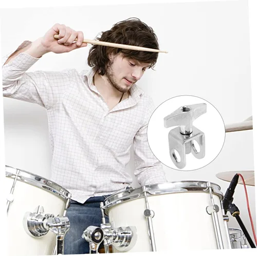 Vista 3 de Soporte de montaje de campana estándar ajustable con abrazadera en U para instrumentos de percusión compatible con cencerros para eventos deportivos