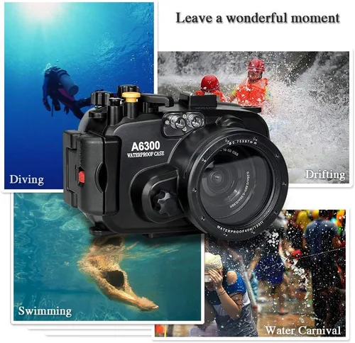 Vista 5 de Seafrogs - Carcasa impermeable para Sony A6300 (130 pies/131.2 ft) para cámara subacuática (carcasa + filtro rojo)