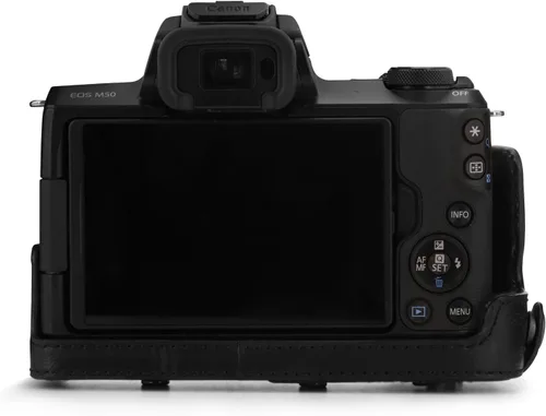Vista 9 de MegaGear Canon EOS M50 - Funda de piel sintética para cámara, color negro