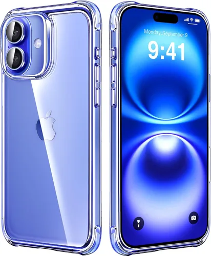 Vista 4 de Mkeke – Funda transparente para iPhone 11, antiamarilleo y con protección contra caídas de grado militar. Funda protectora transparente