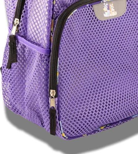 Vista 4 de Bluey - Mochila para niños Bluey y Bingo para niñas, niños, unisex Bolsa de viaje para niños pequeños, mochila ligera de malla Cordura A partir