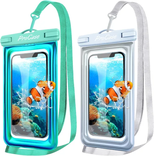 Vista 10 de ProCase Funda impermeable flotante para teléfono, funda impermeable para teléfono, bolsa flotante para teléfono celular, bolsa seca submarina