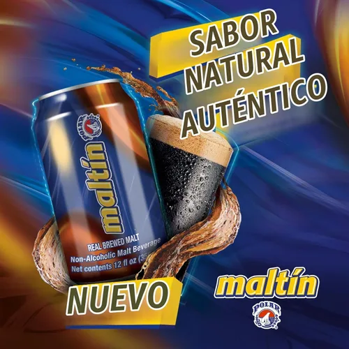 Vista 7 de Maltin Polar - Bebida de malta sin alcohol - Bebida natural de azúcar de caña (paquete de 6) Refreshing non-alcoholic malt beverages made with