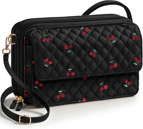 Vista 13 de Miss Adola Bolso cruzado acolchado de algodón para mujer Pájaro