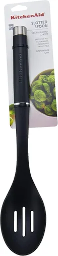 Vista 4 de KitchenAid KO004OHOBA Gourmet - Cuchara ranurada de nailon, color negro mate