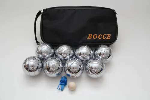 Vista 4 de 8 Ball 73 mm metal Bocce/petanca Set con bolsa negra – 3 Pack