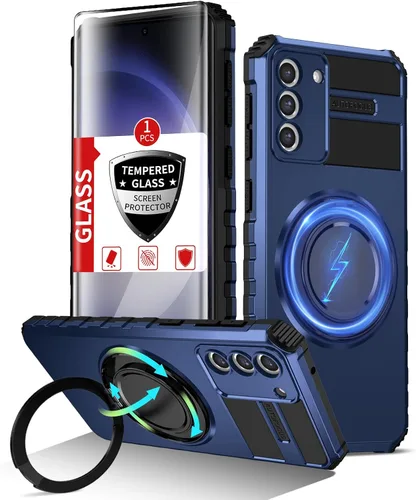 Vista 74 de Funda magnética para Samsung Galaxy Note 20 Ultra compatible con carga inalámbrica MagSafe, con 1 protector de pantalla, anillo de soporte integrado