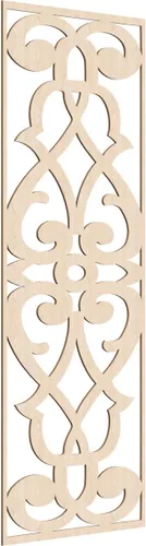 Vista 88 de 9 3/8"W x 24 3/8"H x 1/4"T Bellaire Decorativos Paneles de pared de madera calado, abedul