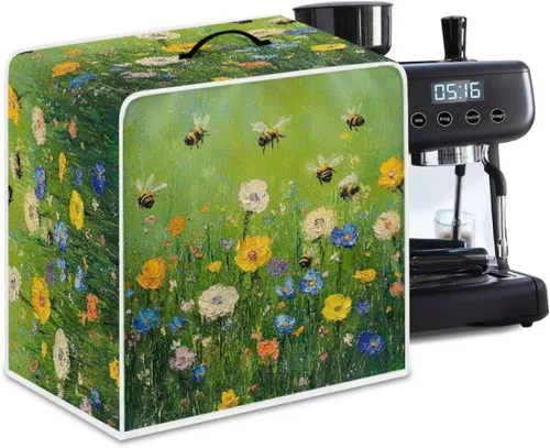Vista 69 de Cubiertas antipolvo para máquina de café cruzado con bandera estadounidense, para mezclador, máquina de jugo, mantiene la cocina y la oficina