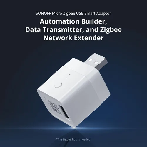 Vista 3 de SONOFF Zigbee - Toma inteligente USB, 5-22 V CC temporizador interruptor inteligente, dispositivos inteligentes para el hogar compatibles con Alexa