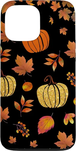 Vista 24 de Fall Leaves and Pumpkins Pattern Halloween Autumn Case for iPhone 17