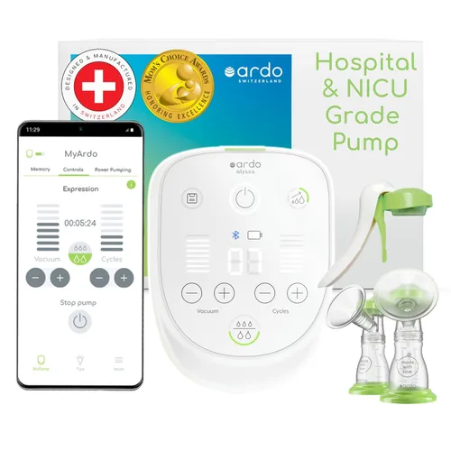 Vista 8 de Ardo Alyssa-To-Go Extractor de leche de grado hospital para el hogar, fabricado en Suiza, recargable, función de memoria, bombeo de potencia