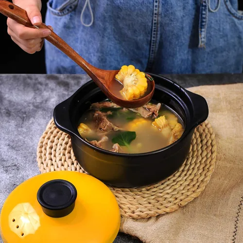 Vista 6 de Juego de herramientas de cocina antiadherente de madera, juego de 7 piezas, espátula de cocina de teca 100% natural, utensilios de cocina de madera