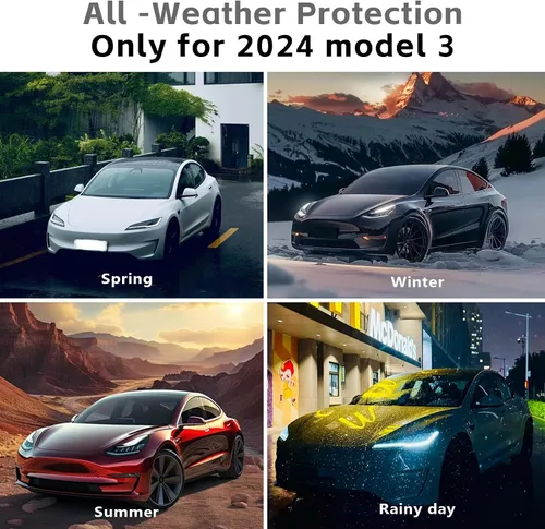 Vista 6 de 4 guardabarros para Tesla Modelo 3 Highland Accesorios 2024 2025 Flaps Flexible Barro Flaps Protectores de salpicaduras para todo tipo de clima