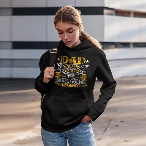 Vista 4 de Dad The Man The Myth The Disc Golf Legend Sweatshirt Outerwear, Disc Golf Hoodies