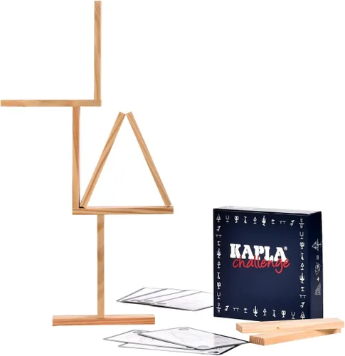 Vista 5 de KAPLA Challenge - Juego de construcción de madera, 16 tablones de construcción y 12 cartas de desafío