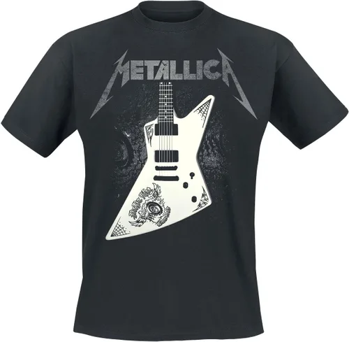Vista 6 de Metallica Camiseta Papa Het Guitar Band Logo Oficial Hombres Negro Talla XL
