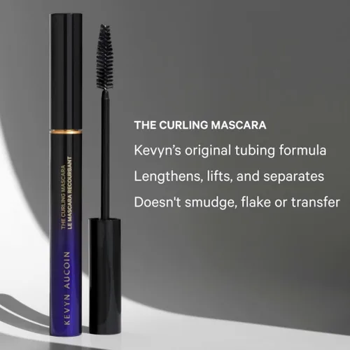Vista 2 de Kevyn Aucoin The Curling Mascara, Black: cepillo de volumen clásico. Tecnología de tubos. Uso todo el día. Libre de grumos y escamas. Maquillador