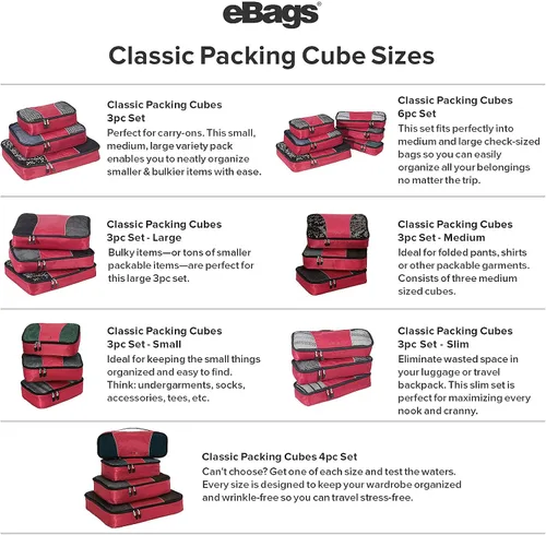 Vista 3 de eBags Classic 4 Piece Packing Cube Set