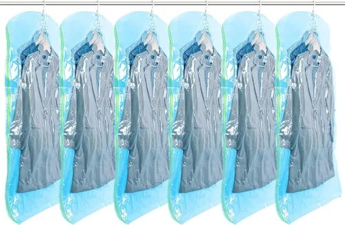Vista 11 de TAILI Sellador al vacío colgante, bolsas de almacenamiento para ropa, organizadores de armario, viajes, (paquete de 4 cortos) transparente