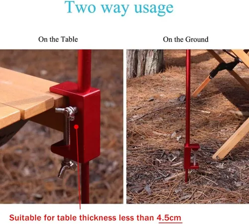 Vista 2 de Hikeman Soporte plegable para farol, soporte de lámpara portátil, soporte de luz plegable para camping, pesca, picnic, barbacoa, actividades al aire