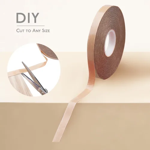 Vista 4 de WENNALIFE Rollo de cinta de extensión de cabello de doble cara, cinta transparente para extensiones de cabello, cinta sin residuos en reemplazo