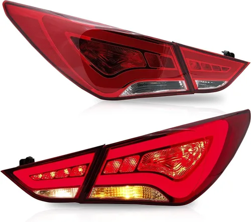 Vista 9 de VLAND Faros delanteros aptos para Hyundai Sonata 2011-2014 (no para modelos sin motor ajustable) W/DRL, luz frontal LED con señal de giro