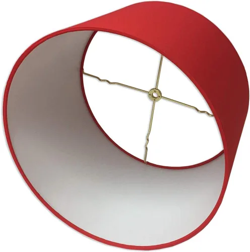 Vista 2 de Royal Designs, Inc. Pantalla de lámpara Shallow Drum Hardback, HB-610-10RED, Rojo, 9 x 10 x 7