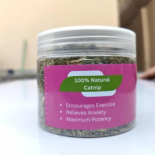 Vista 3 de Hierba gatera 100% natural para gatos y gatitos, mezcla orgánica prémium para energizar y excitar a los gatos, seguro para jugar con gatos