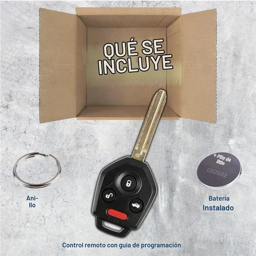 Vista 3 de KeylessOption llavero remoto de auto para entrada sin llave, en blanco, arranque de chip completo para Impreza