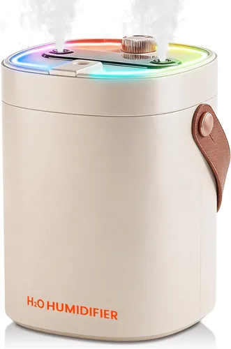 Vista 8 de Humidificador de 2L para dormitorio, humidificadores portátiles de niebla fría, ultra silencioso, 20 dB, humidificador de aire de llenado superior