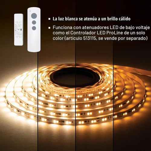 Vista 5 de Armacost Lighting RibbonFlex Pro 185250 - Cinta de luz LED blanca de 24 V, atenuada a cálida, 32 pies (32.8 ft)