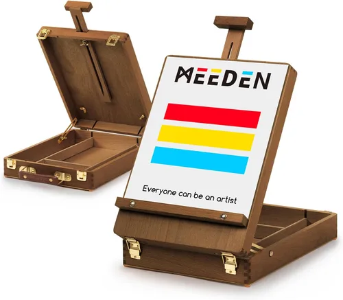 Vista 11 de MEEDEN Caballete de mesa para pintar: caballete de mesa portátil