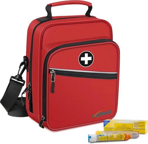 Vista 9 de Estuche de transporte para enfriador de insulina MEDMAX con bolsa de viaje, organizador de suministros de diabetes con correa para el hombro