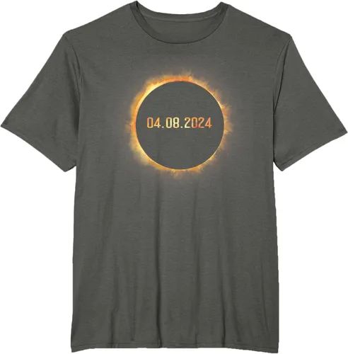 Vista 6 de Totality 04.08.24 Total Solar Eclipse 8 de abril de 2024 Eclipse Camiseta, Negro, S