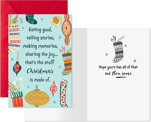 Vista 2 de Hallmark Tarjetas de Navidad de caoba, recuerdos (6 tarjetas con sobres)