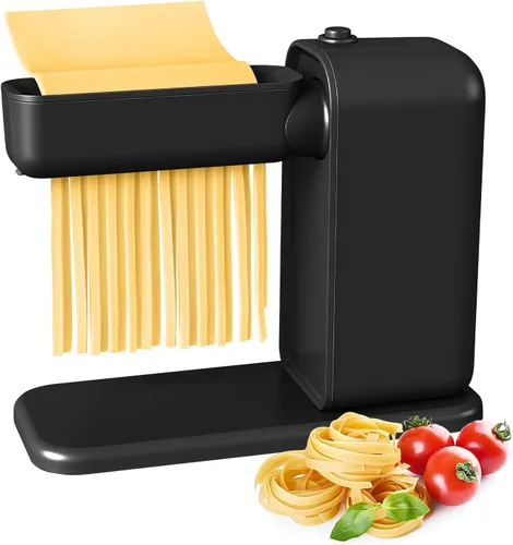 Vista 8 de Máquina eléctrica para hacer pasta, máquina para hacer pasta 3 en 1, incluye rodillo de pasta cortador de espaguetis y cortador de fettuccine