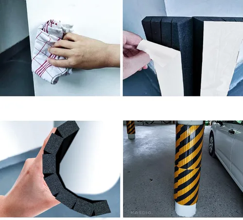 Vista 6 de Garage Smith GWP06 Protector de Pared de Garaje de Espuma, Protector de Columna de Pared y Esquina para Garajes de Estacionamiento - Protector