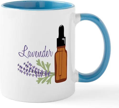 Vista 33 de CafePress Tazas de flores de lavanda 11 oz (11.0 fl oz) Taza de café de cerámica Blanco