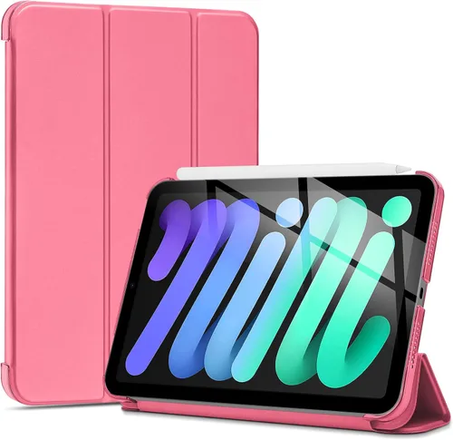 Vista 21 de ProCase Funda inteligente para iPad mini 7 A17 Pro 2024/iPad Mini 6 2021 8.3 pulgadas iPad mini 7ª/6ª generación, cubierta trasera dura para iPad