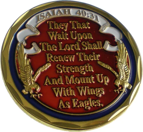 Vista 2 de Nueva moneda de desafío "Mount Up With Wings As Eagles