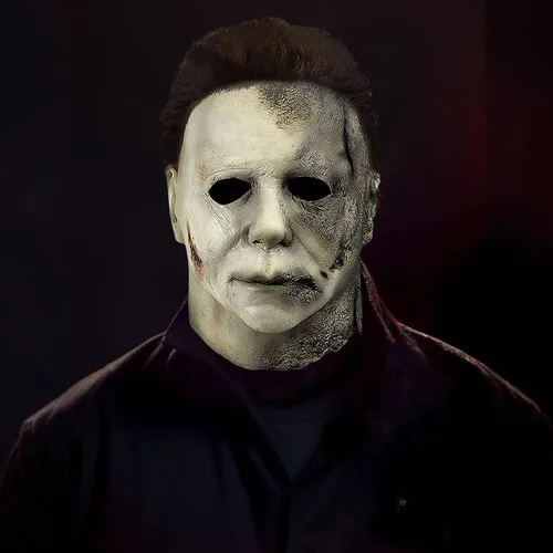 Vista 5 de Máscara de Michael Myers, máscara de Halloween para fiesta de disfraces, disfraz de Michael Myers
