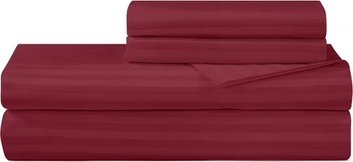 Vista 30 de ROYALE LINENS Juego de sábanas de 300 hilos 100% algodón peinado de fibras largas, 4 piezas, 1 sábana bajera, 1 encimera y 2 fundas de almohada