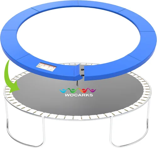 Vista 8 de Almohadilla para Trampolín, 10ft 12ft 14ft 15ft 16ft Almohadilla de Seguridad de Repuesto para Trampolín, Impermeable y Resistente al Desgarro