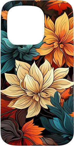 Vista 14 de Red and Orange Autumn Colors Fall Leaves Floral Pattern Case for iPhone 17