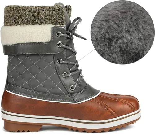 Vista 4 de DREAM PAIRS Botas de nieve de invierno para mujer