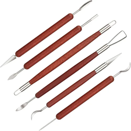 Vista 22 de Kit de herramientas de arcilla Amrules, 27 piezas de herramientas de cerámica, práctico kit de herramientas de escultura de arcilla polimérica, set