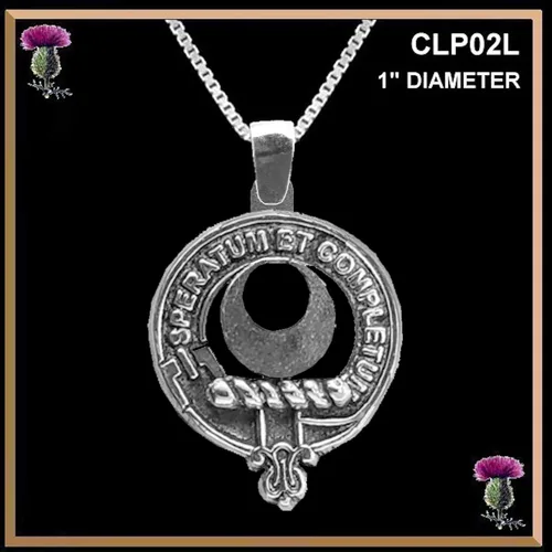 Vista 3 de Arnott Large 1" Scottish Clan Crest Pendant - Sterling Silver