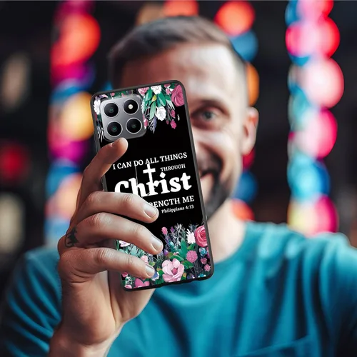 Vista 5 de Para Boost Mobile Celero 0.18 oz Plus Funda de teléfono 7" diseño de la Biblia a prueba de golpes delgado ligero para Celero 0.18 oz Plus Funda TPU