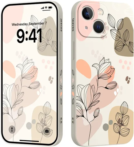 Vista 16 de LEECG Funda para iPhone 13 con diseño de mariposas y flores, diseño de astronauta, funda de teléfono con forro de microfibra suave, funda delgada